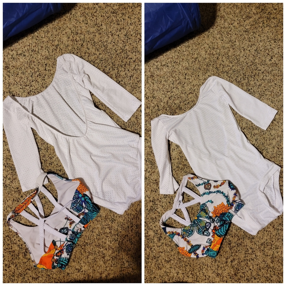 Tilt Mesh white leo and colorful sports bra
